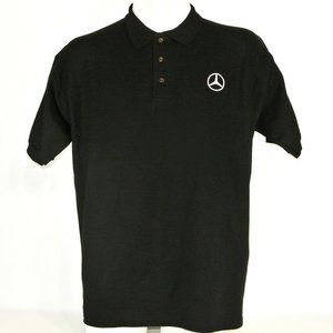 MERCEDES Car Dealership Employee Uniform Polo Shirt Black NEW Size XL